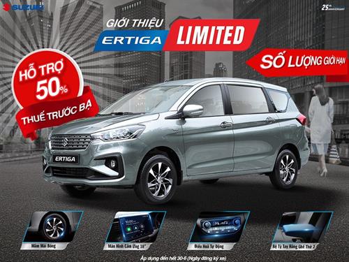 SUZUKI HỖ TRỢ 50% THUẾ TRƯỚC BẠ CHO KHÁCH HÀNG MUA Ô TÔ TRONG THÁNG 6